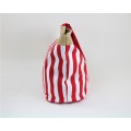 9216- RED AND WHITE STRIPE CANVAS TOTE